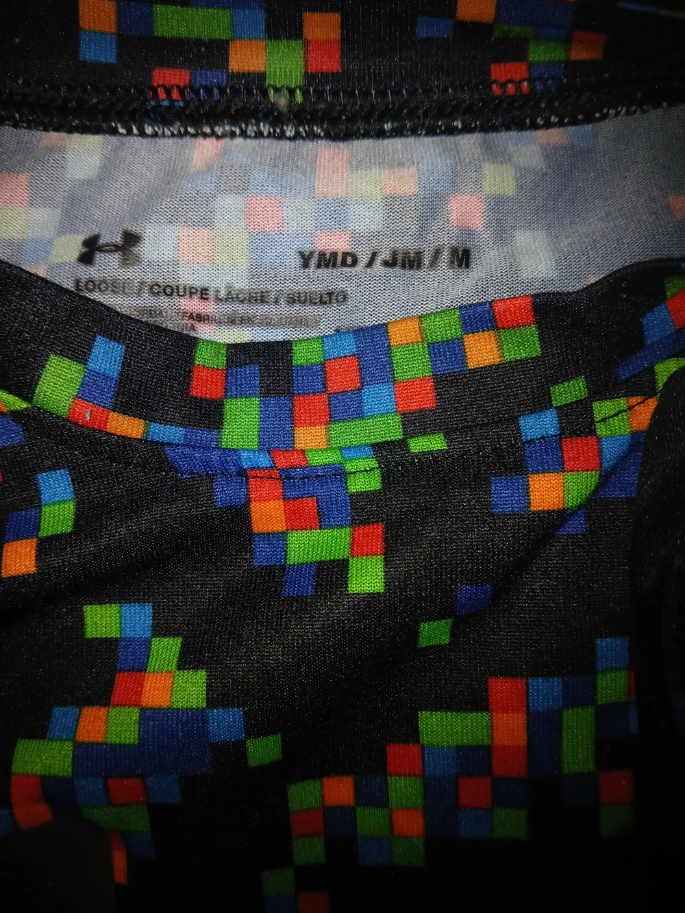 Under Armour Kids' Navy Pixel-Print Performance Tee